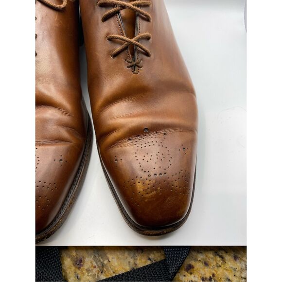 Barker black cognac brown dress shoes men’s size 11 - Picture 3 of 8
